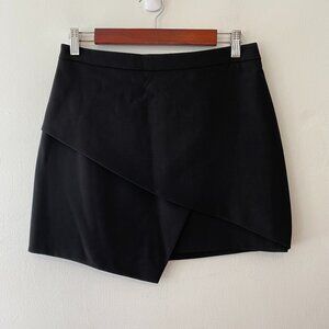 BCBGMaxazria Caimbrie Black Asymmetrical Mini Skirt Womens Size 4